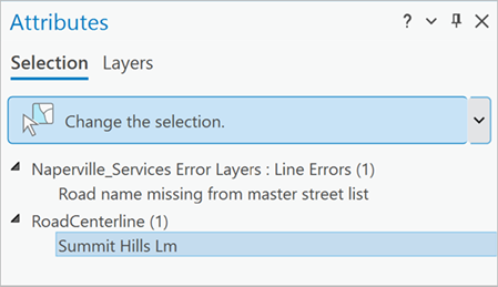 Summit Hills Lm layer selected in the Attributes pane Summit Hills Lm layer selected in the Attributes pane